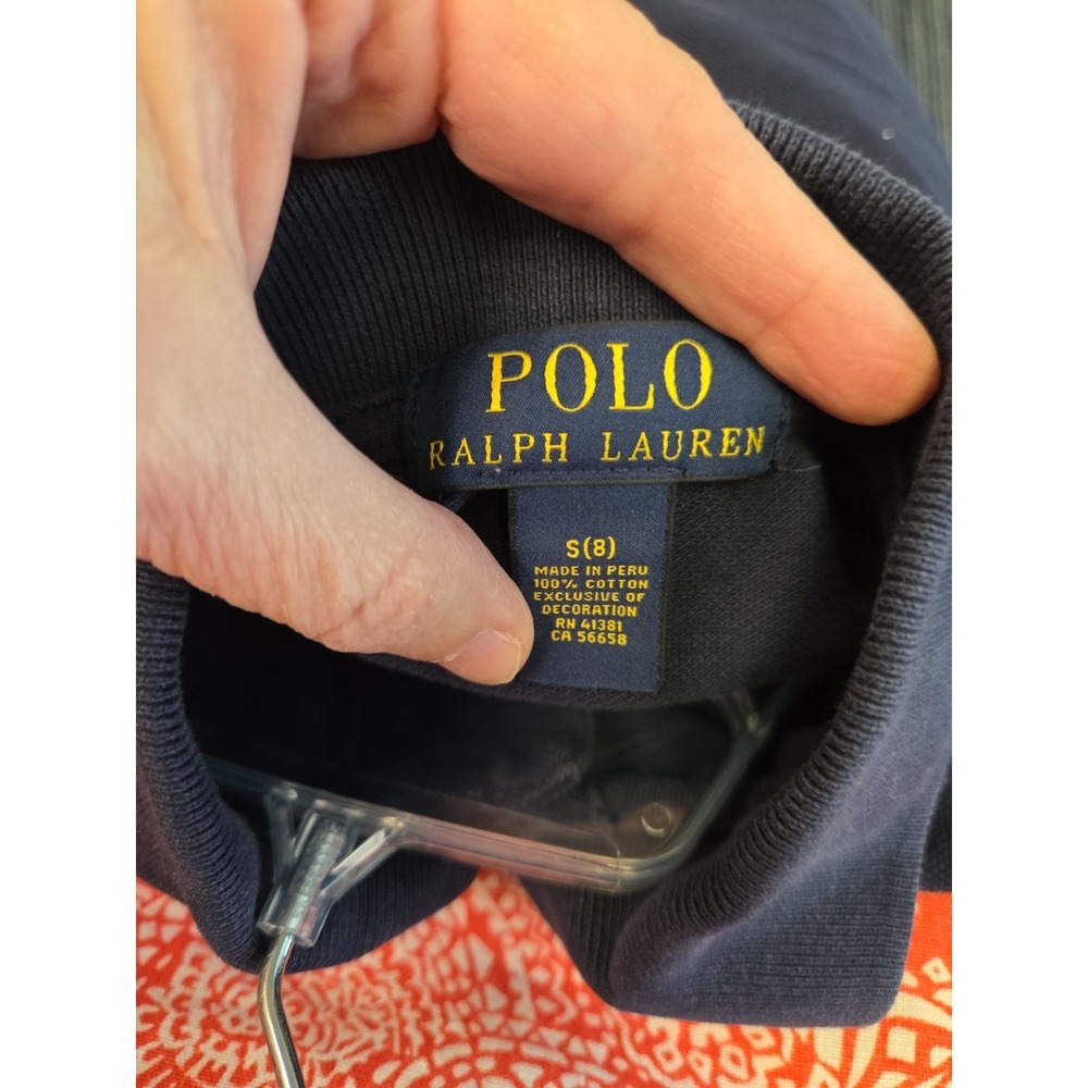 Polo Ralph Lauren Polo Shirt Boys Sz 8 Blue Classic‎ Fit Short Sleeve Pony Logo - Picture 6 of 9